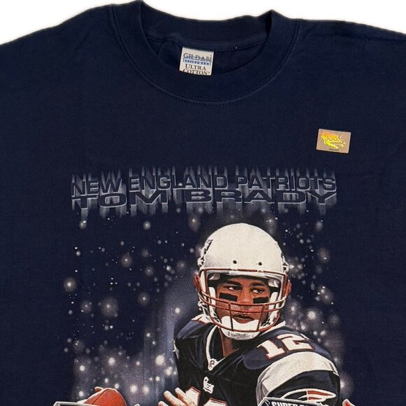 INCREDIBLE! NWOT Vintage 2002 Tom Brady Super Bowl XXXVI 36 MVP T-Shirt Medium - Picture 2 of 8